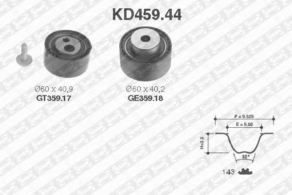 Correia do mecanismo de distribuição de gás, kit KD45944 SNR