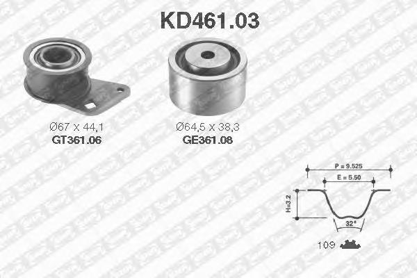 KD46103 SNR correia do mecanismo de distribuição de gás, kit