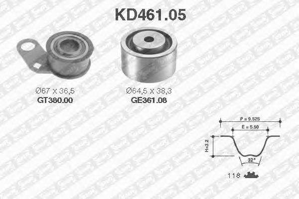 Correia do mecanismo de distribuição de gás, kit KD46105 SNR