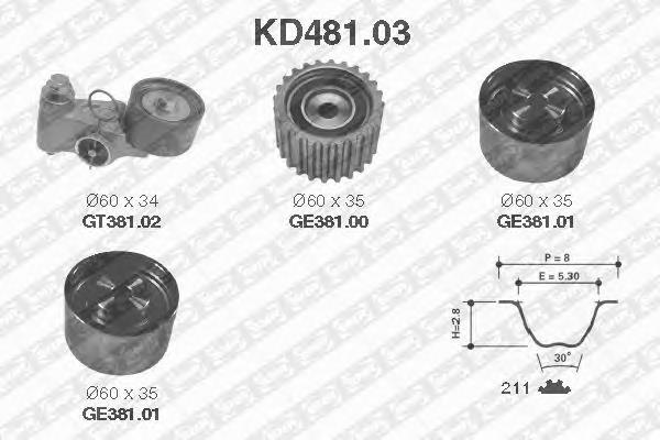 Комплект ГРМ KD48103 SNR