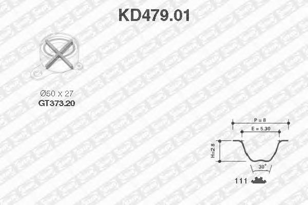 Комплект ремня ГРМ KD47901 SNR