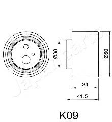 Ролик натяжителя Japan Parts BEK09