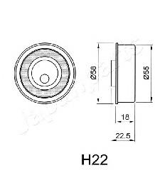 Ролик натяжителя балансировочного ремня BEH22 Japan Parts