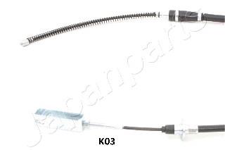 BCK03 Japan Parts Трос ручного тормоза