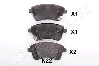 Передние тормозные колодки PAK22AF Japan Parts