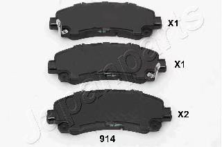 PA914AF Japan Parts sapatas do freio dianteiras de disco