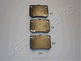 PP-592AF Japan Parts sapatas do freio traseiras de disco