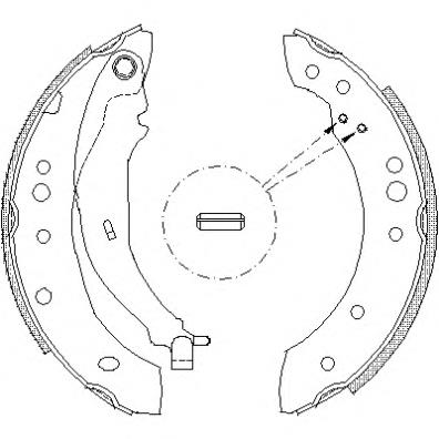 K 54 012 Brembo sapatas do freio traseiras de tambor, montadas com cilindros, kit