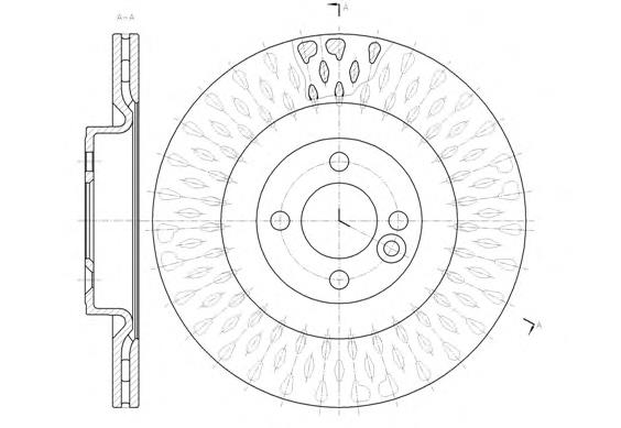 09A50610 Brembo disco do freio dianteiro