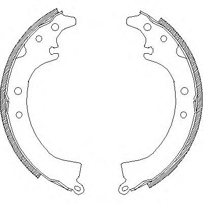 433600 Remsa sapatas do freio traseiras de tambor