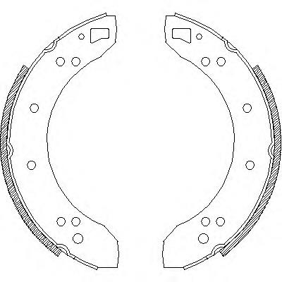 Sapatas do freio traseiras de tambor 462100 Remsa