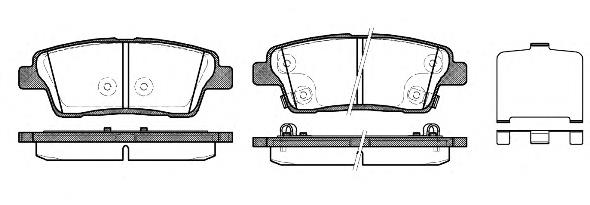 58302B1A30 Hyundai/Kia sapatas do freio traseiras de disco