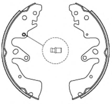 422800 Remsa sapatas do freio traseiras de tambor