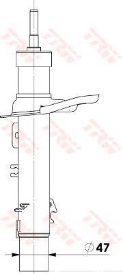 Amortecedor dianteiro Peugeot 207 WA, WC