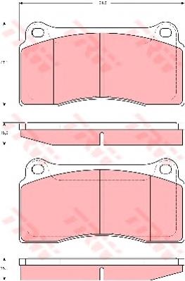 GDB1536 TRW sapatas do freio dianteiras de disco
