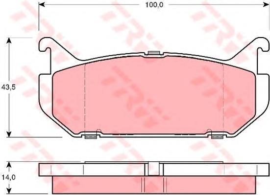 Колодки дисковые  TRW GDB1140 цена, от 12.15 USD