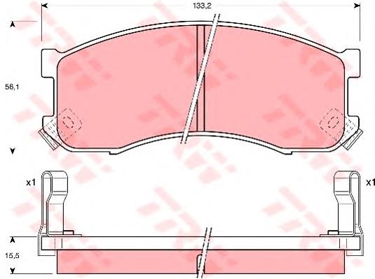 LAY13328ZC Mazda sapatas do freio dianteiras de disco