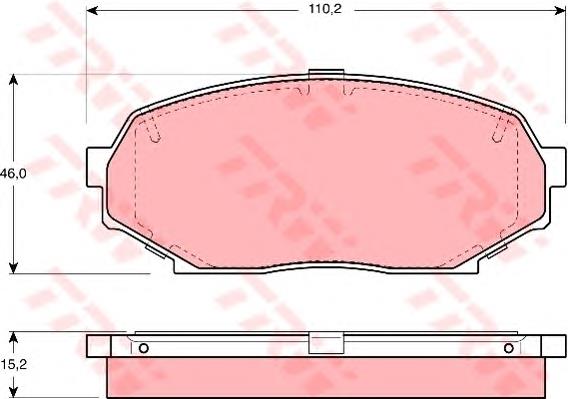 Передние тормозные колодки GDB1028 TRW