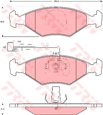 BPA0281.32 Open Parts sapatas do freio dianteiras de disco