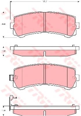 Sapatas do freio traseiras de disco para Nissan Patrol (Y61)