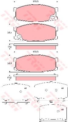 GDB3423 TRW передние тормозные колодки