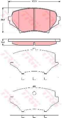 Передние тормозные колодки GDB3401 TRW