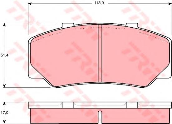 Купить GDB329 TRW Колодки тормозные