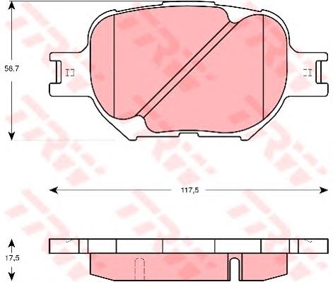 Передние тормозные колодки GDB3316 TRW