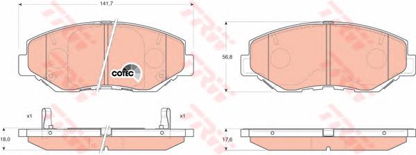 Тормозные колодки TRW GDB3325