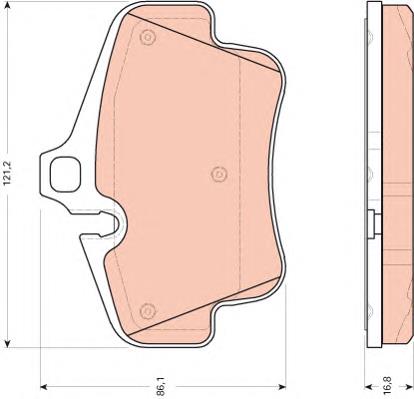 ADV184297 Blue Print sapatas do freio traseiras de disco