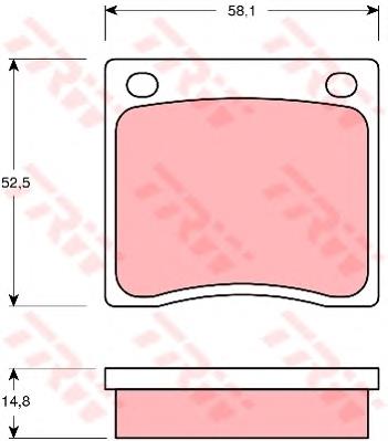 GDB168 TRW Колодки передние