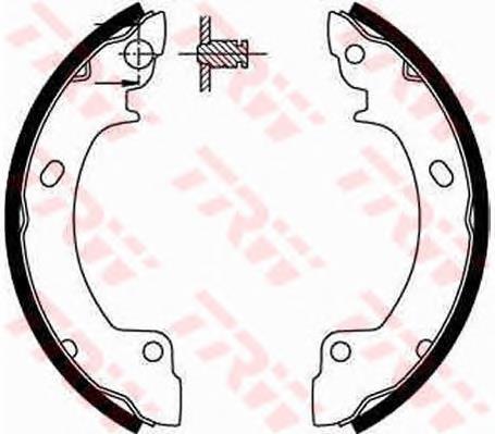 Sapatas do freio traseiras de tambor GS8552 TRW