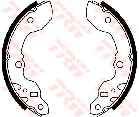 GS8701 TRW sapatas do freio traseiras de tambor