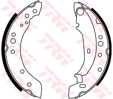 TX2323 Tomex sapatas do freio traseiras de tambor