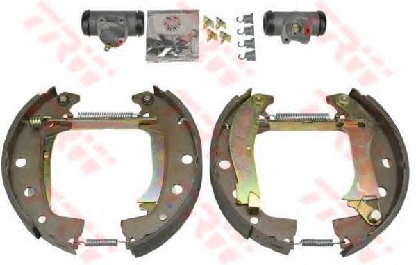 H68004 Brembo sapatas do freio traseiras de tambor, montadas com cilindros, kit