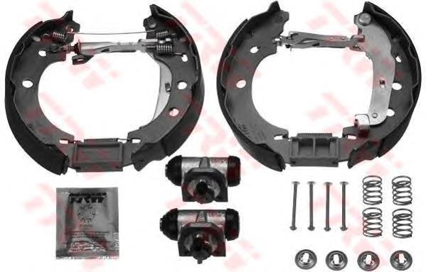 BSK2012.00 Open Parts sapatas do freio traseiras de tambor, montadas com cilindros, kit