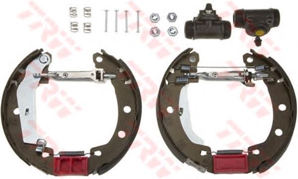 427117 Peugeot/Citroen sapatas do freio traseiras de tambor, montadas com cilindros, kit