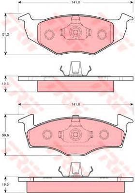 GTD1034 TRW sapatas do freio dianteiras de disco