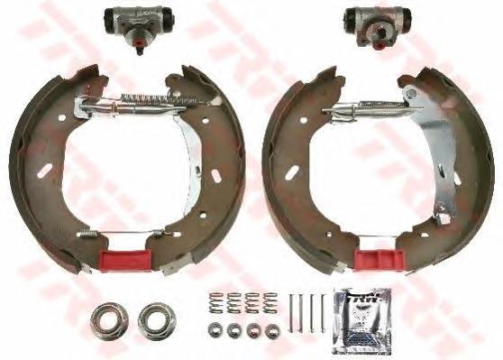 4841295 Ford sapatas do freio traseiras de tambor, montadas com cilindros, kit