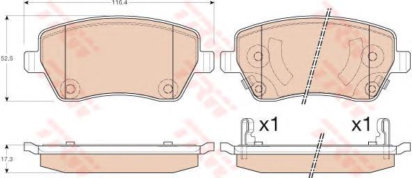 Тормозные колодки TRW GDB3546