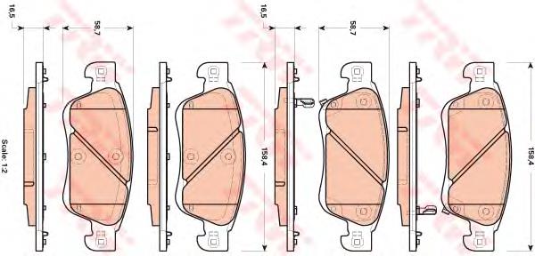 Передние тормозные колодки GDB3503 TRW