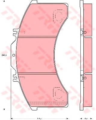 Передние тормозные колодки GDB5024 TRW