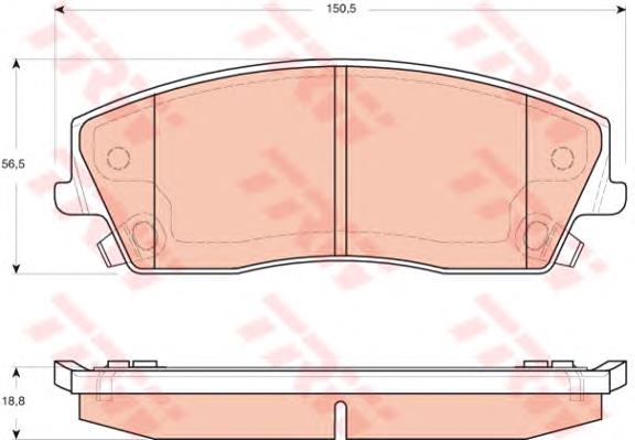 K05174001AC Fiat/Alfa/Lancia sapatas do freio dianteiras de disco