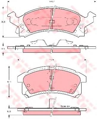 Передние тормозные колодки GDB4097 TRW