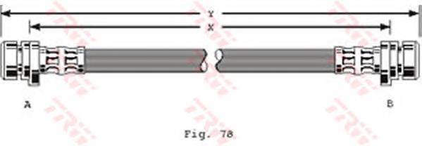 Mangueira do freio traseira PHA258 TRW