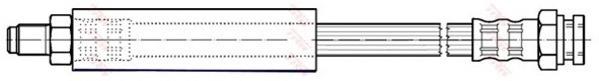 PHB133 TRW mangueira do freio dianteira