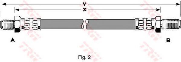 Шланг тормозной передний PHC105 TRW