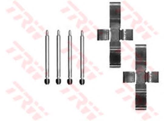 PFK168 TRW kit de molas de fixação de sapatas de disco dianteiras