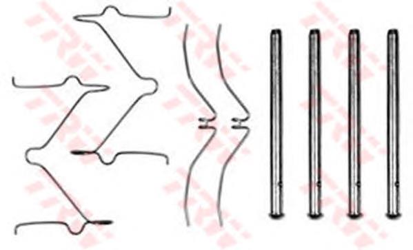 PFK286 TRW kit de molas de fixação de sapatas de disco dianteiras