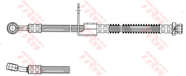 Шланг тормозной передний правый PHD958 TRW